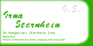 irma sternheim business card